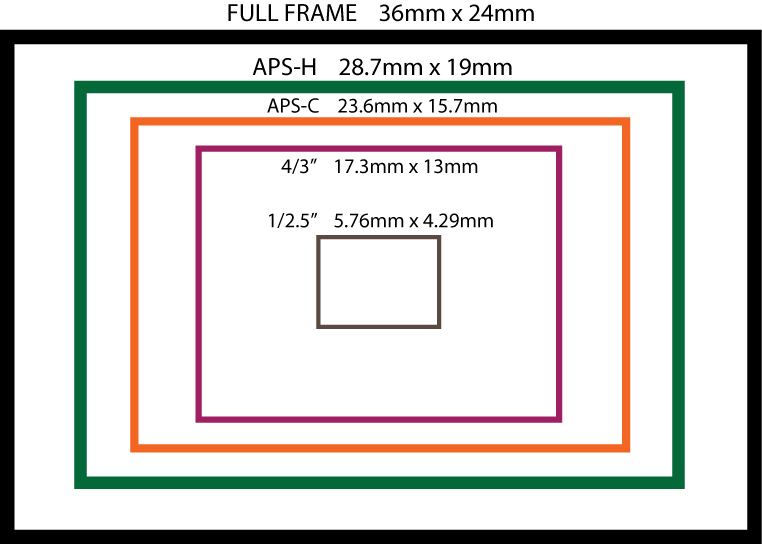 Size fuller. Кроп фактор 4/3. Матрица 2/3 дюйма кроп фактор. APS-C Canon размер матрицы. Кроп матрица размер 1