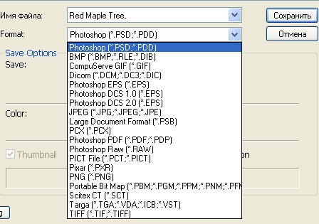 Форматы adobe photoshop
