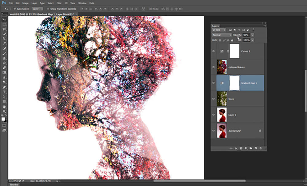 Многослойная картинка фотошоп