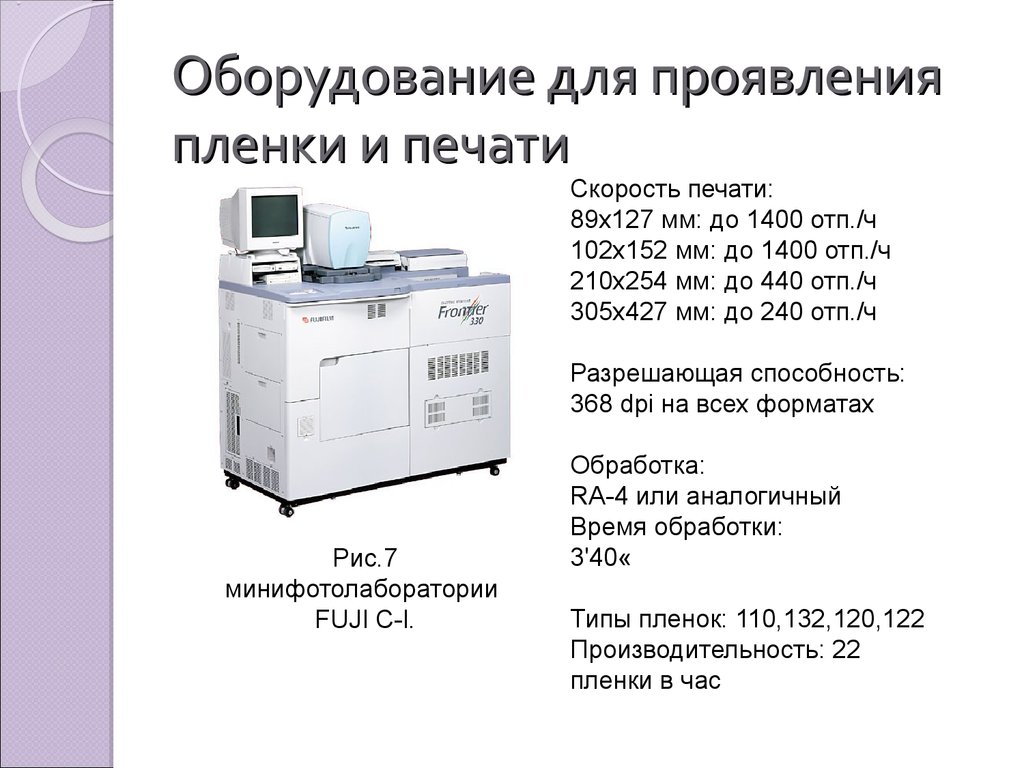 Аппарат для проявления фотографий