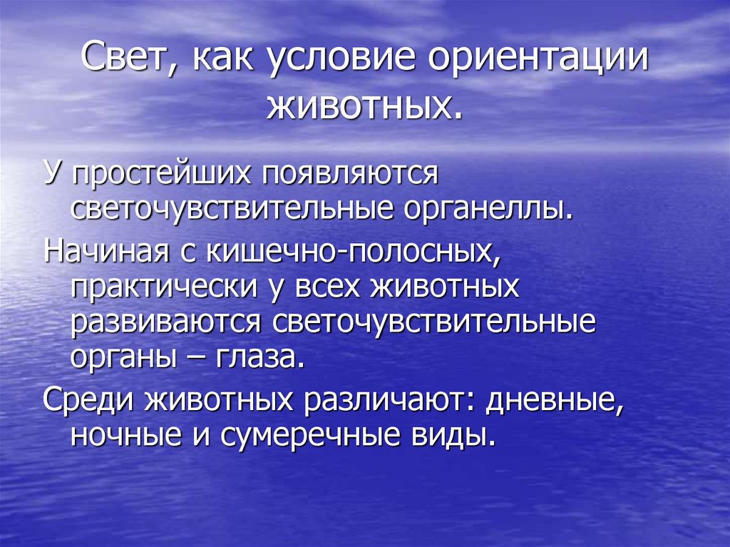 Свет необходим живым организмам для 5 класс. Свет как условие ориентации животных. Влияние света на растения и животных. Свет как условие жизни животных. Свет влияние на животных.