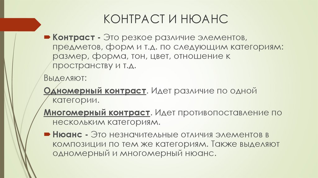 Контрастность это