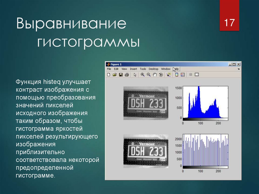 Обработка изображений эквализация гистограммы