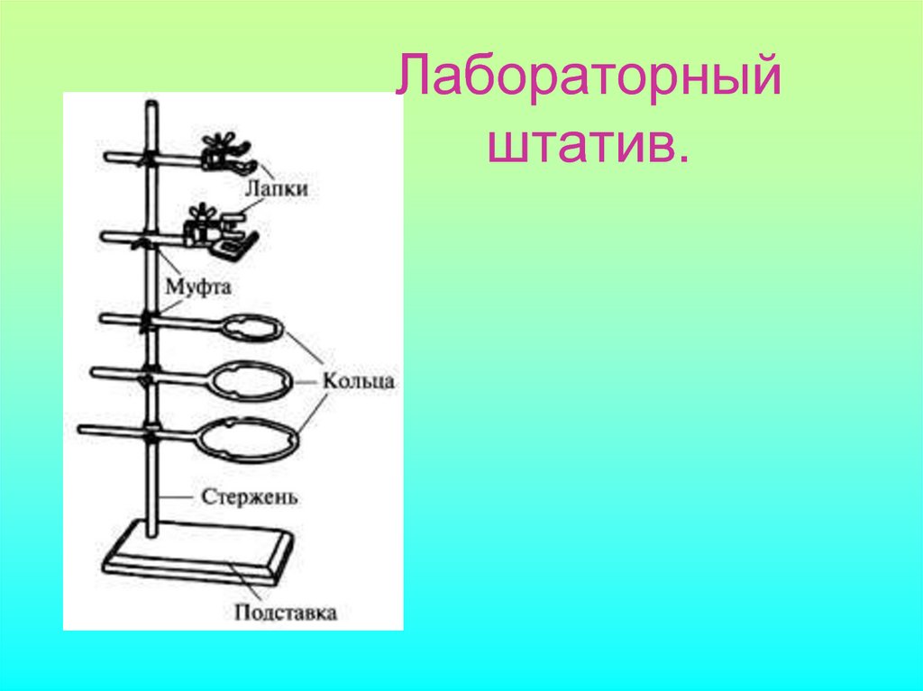 Штатив с муфтой и лапкой рисунок