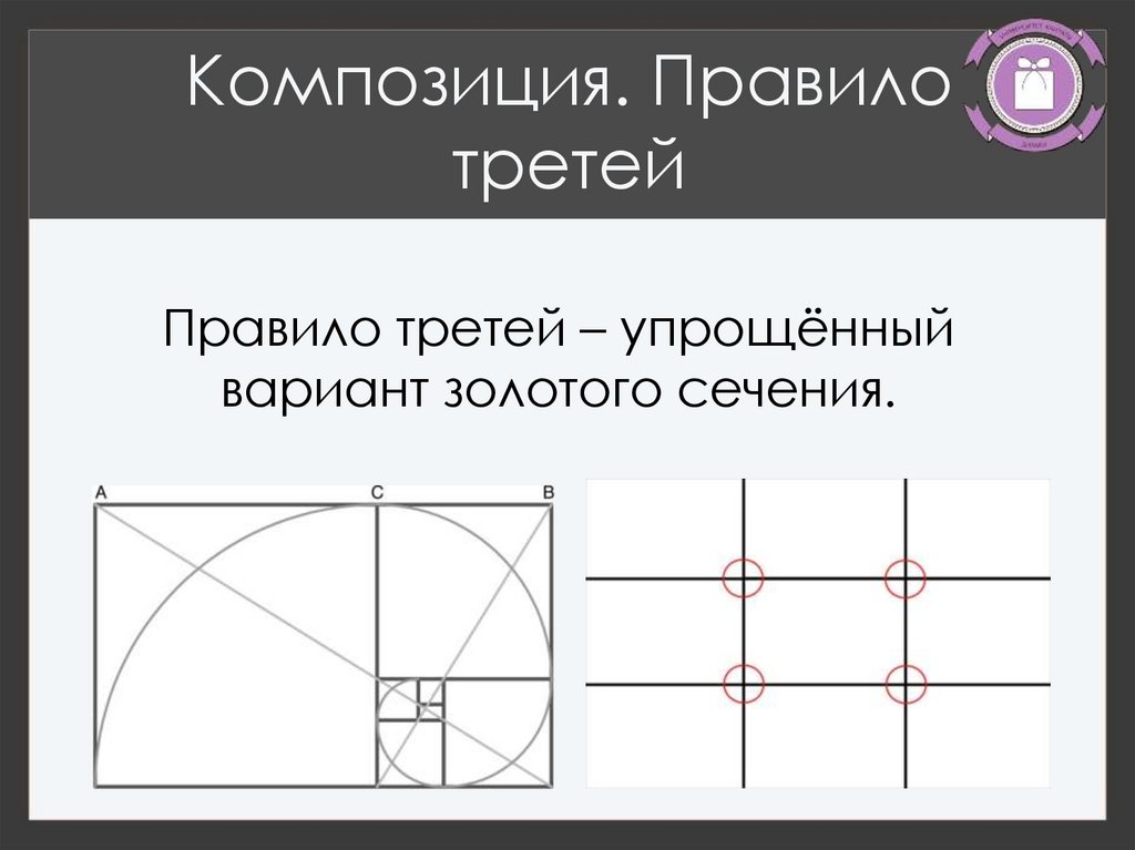 Схема золотого сечения