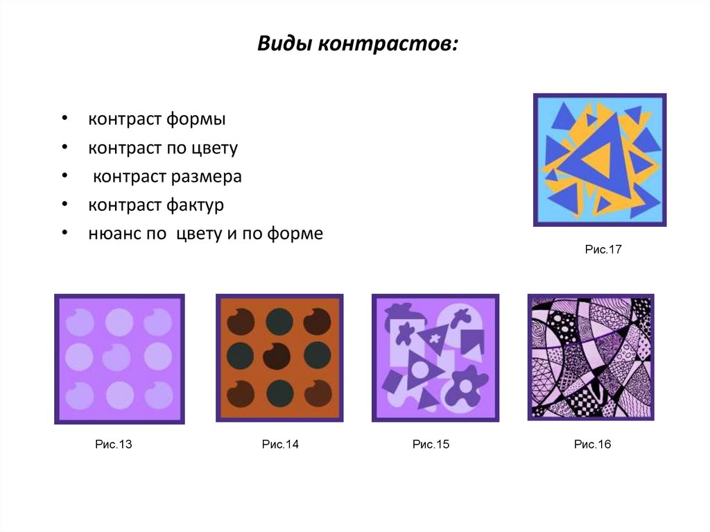 Закон контраста в рисунке