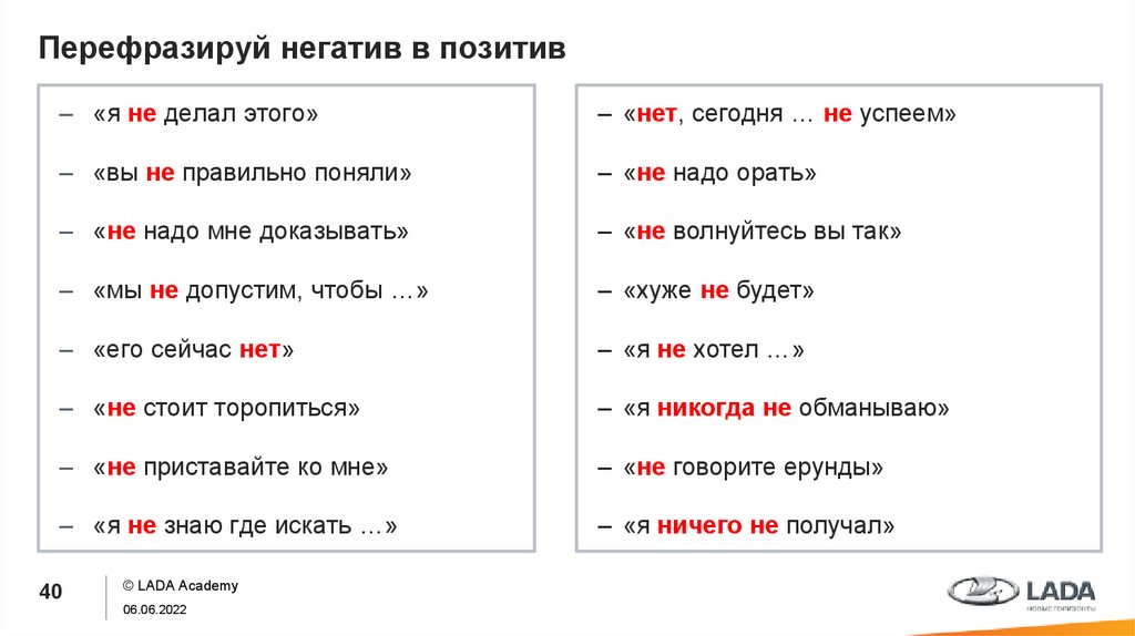 Negative перевод