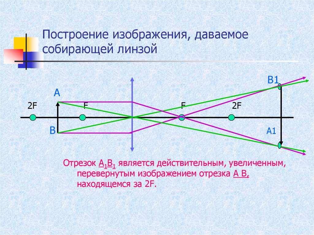 Какое изображение дает собирающая. Собирающая линза. Построение изображений даваемых линзой. Изображение в собирающей линзе. Схема построения изображения в объективе.