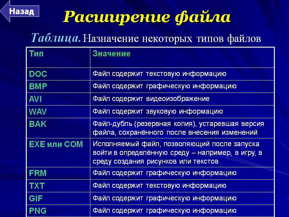 Придумайте имена и типы для файлов содержащих следующую информацию фотография друга