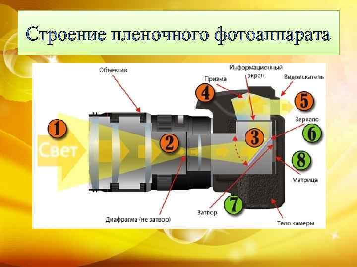 Схема строения фотоаппарата