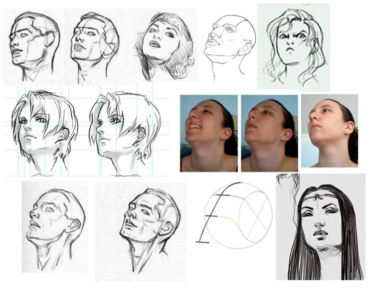 Как рисовать с разных ракурсов лицо