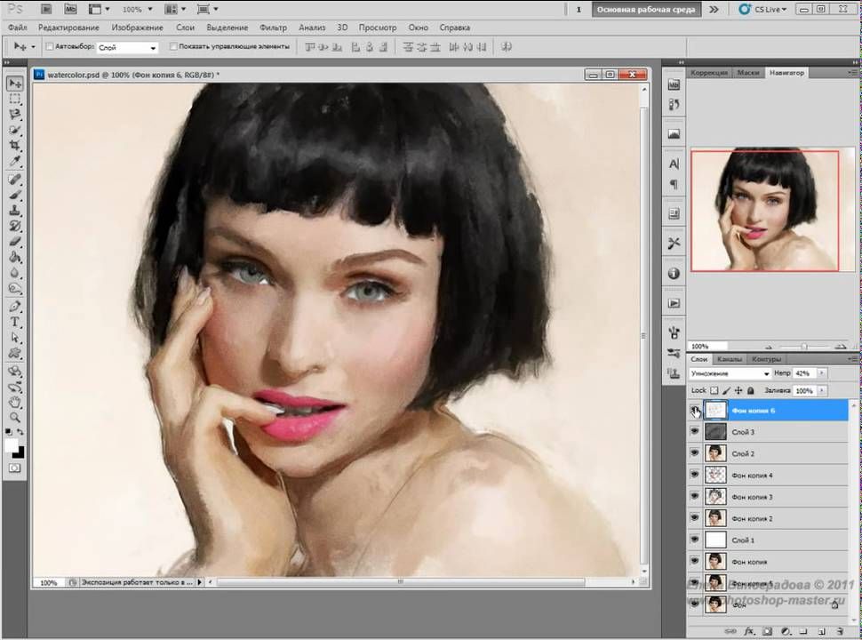 Adobe photoshop рисунок масляной краской