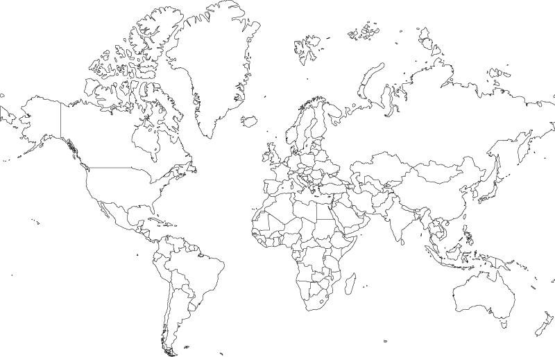 Черно белая страна. Карта планеты с границами стран. Карта мира Автокад. Силуэт политической карты мира без названий. Политическая карта мира.