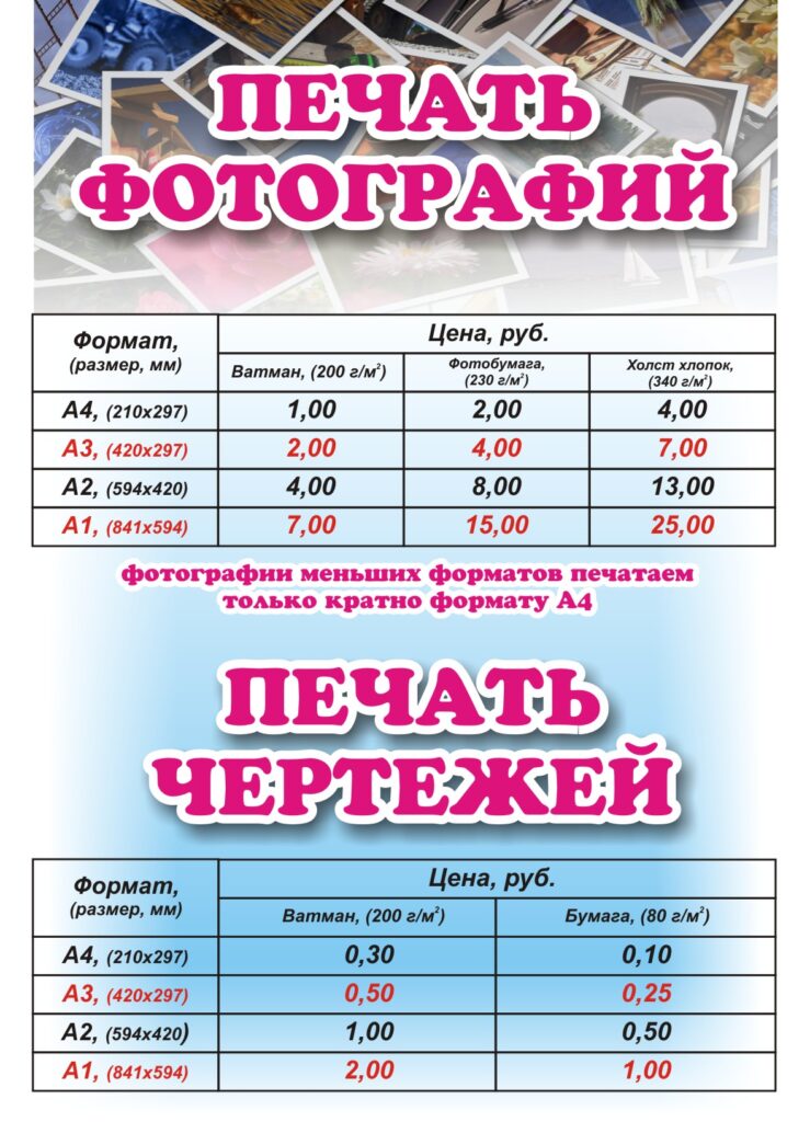Сколько стоит распечатать лист а4 цена