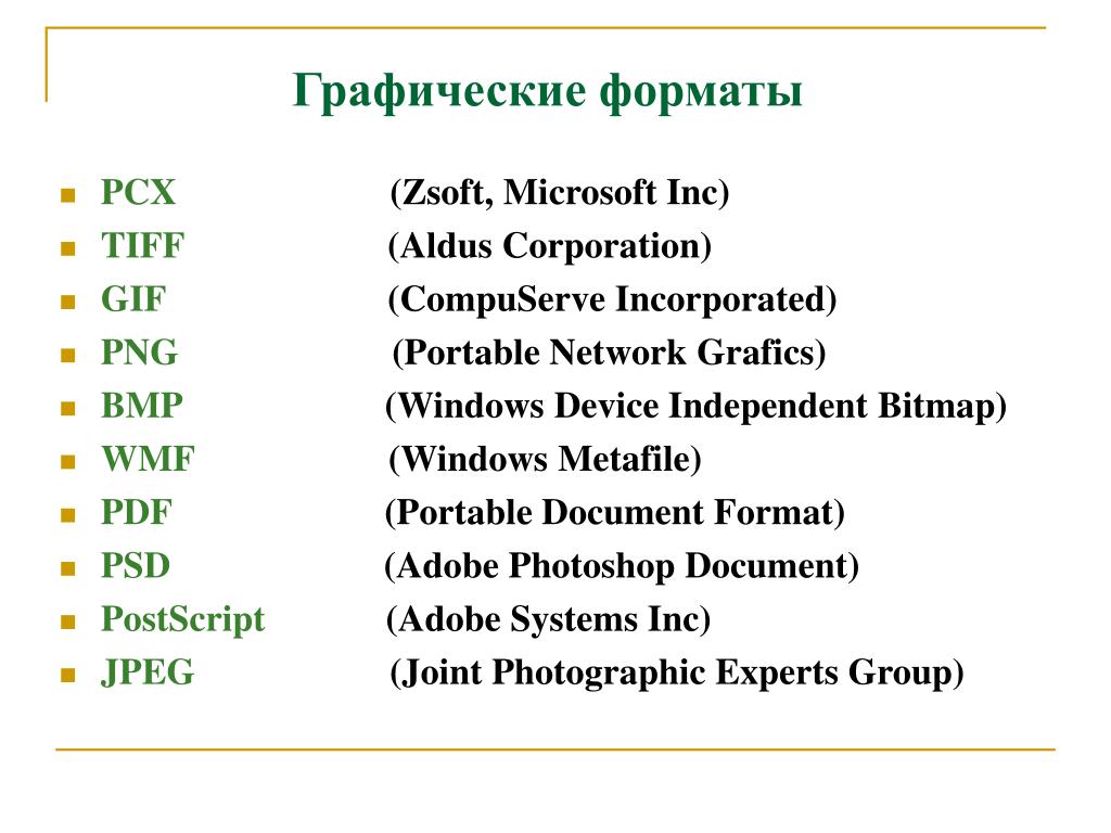 Данный формат был разработан в 1987 году фирмой compuserve для передачи растровых изображений по