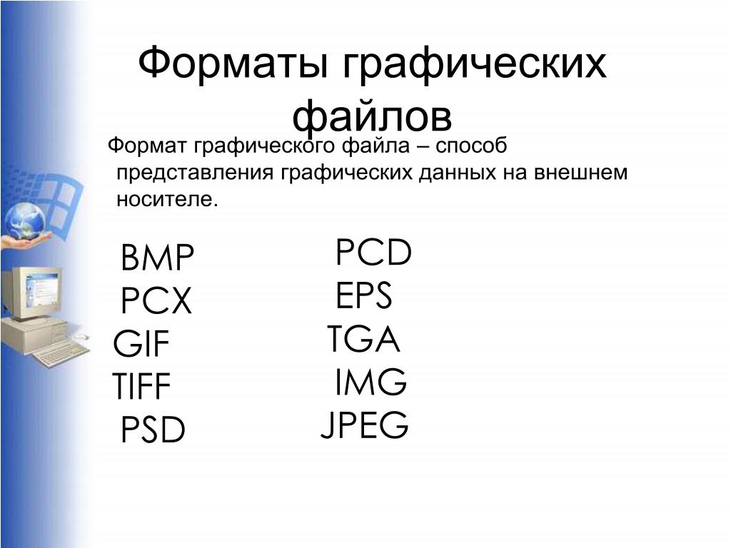 Какую информацию хранят растровые форматы графических файлов