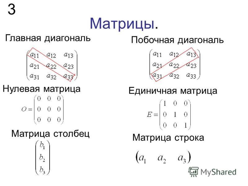 Матрица 0 уравнение