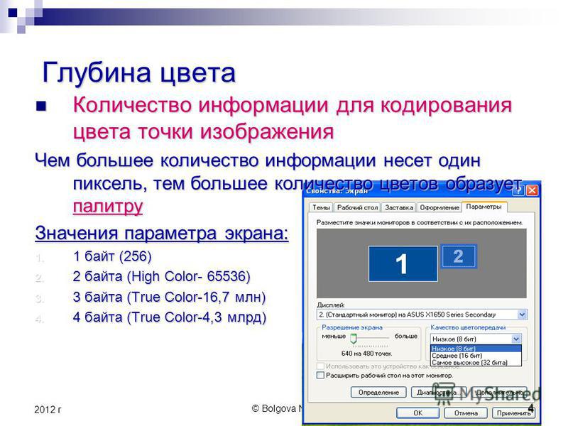 Бит использования это. Глубина цвета. Глубина цвета монитора. 256 Цветов сколько бит. Как найти глубину цвета.