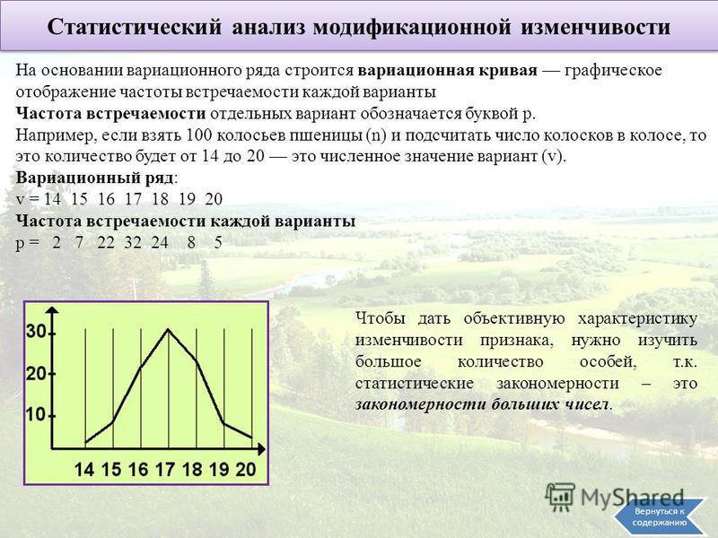 Выявление закономерностей изменения