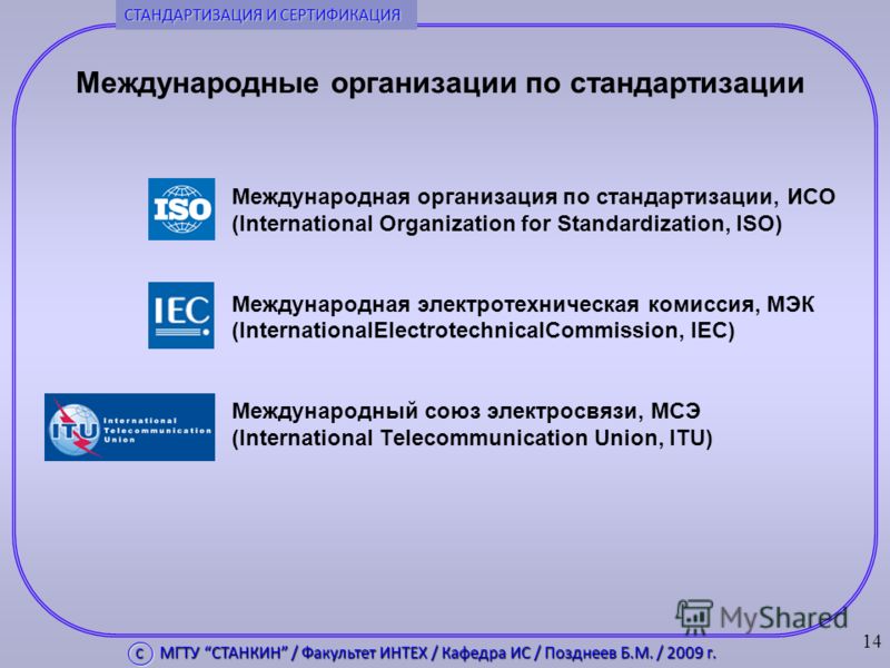 Международная организация по стандартизации iso презентация