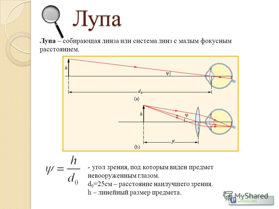 Какое изображение возникает в лупе