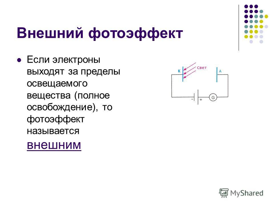 Работа фототока