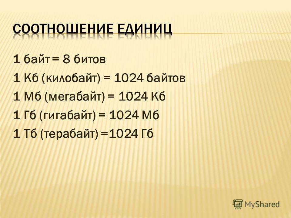 2 байта равно сколько бит. 1 Байт= 1 КБ= 1мб= 1гб. 8 1024 Байт. 1 Байт = 8 битов 1 КБ (килобайт) = 1 МБ (мегабайт) = 1 ГБ (гигабайт) =. Сколько битов в 1 байте.