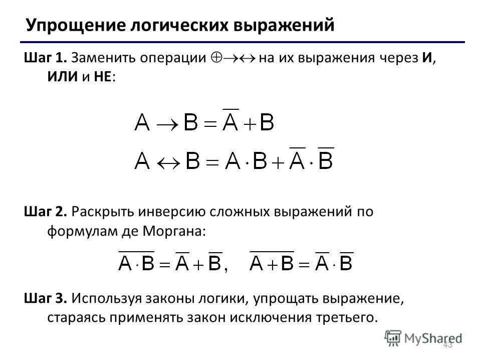 Логические упрощения