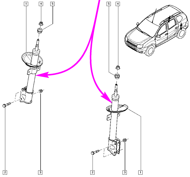 Рено дастер передняя подвеска схема