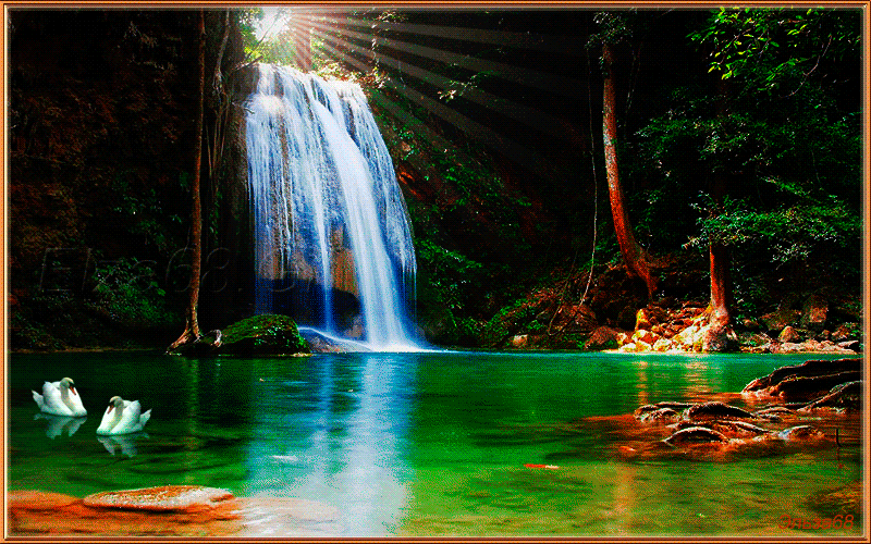Живые картинки. Природа Живая движущаяся. Красивый водопад движущийся. Анимация природа. Водопад анимация.