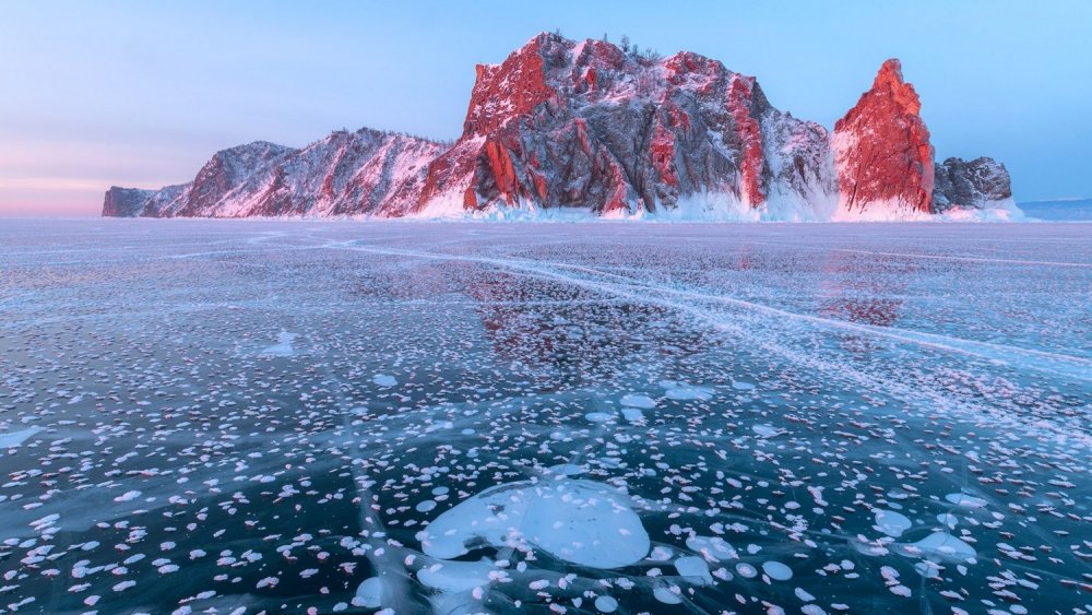 Замерзший байкал фото