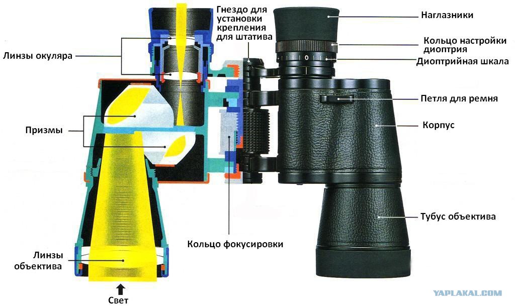 Как устроен бинокль схема