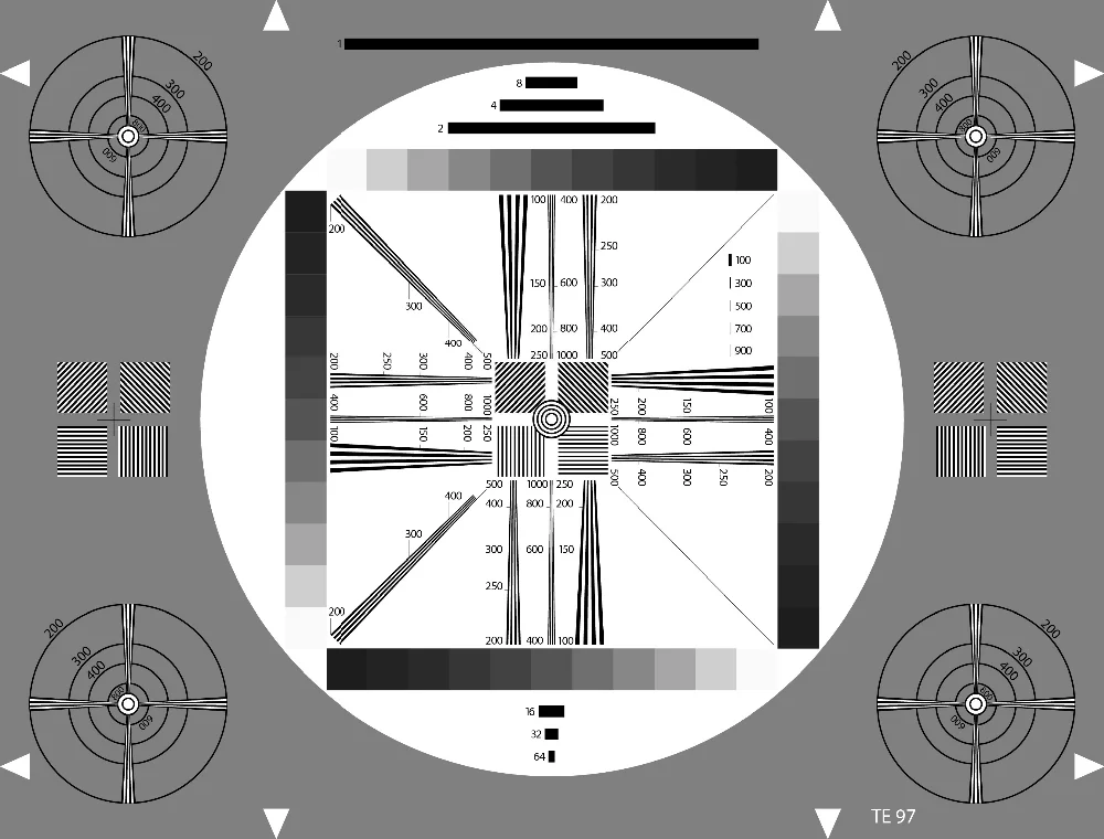 Таблицы резкости. Испытательная таблица ISO 12233. Фокусировочная мишень. Тестовые таблицы для видеокамер. Тестовая мишень для проверки объектива.