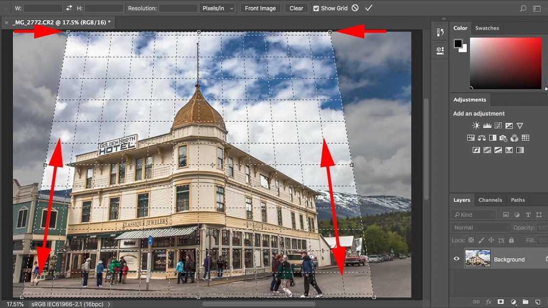 Как изменить перспективу изображения в фотошопе