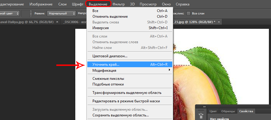 Photoshop как вставить картинку в выделенную область