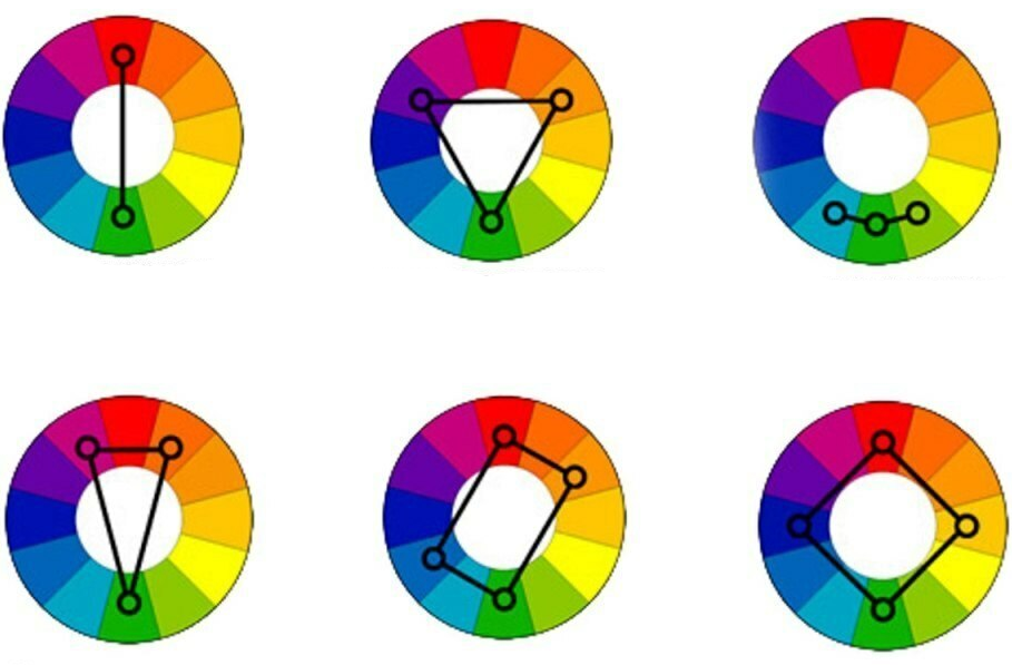 Прямоугольная схема сочетания цветов