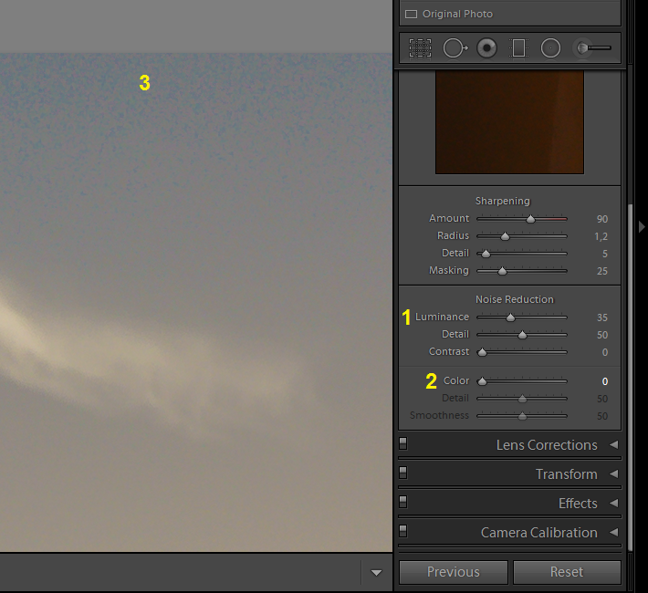 Как убрать шум на фото в lightroom