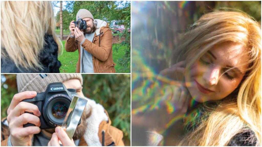 Можно ли через фотографию. Съемка с призмой. Призма для фотосъемки. Съемка через призму. Эффект фотосъемки.