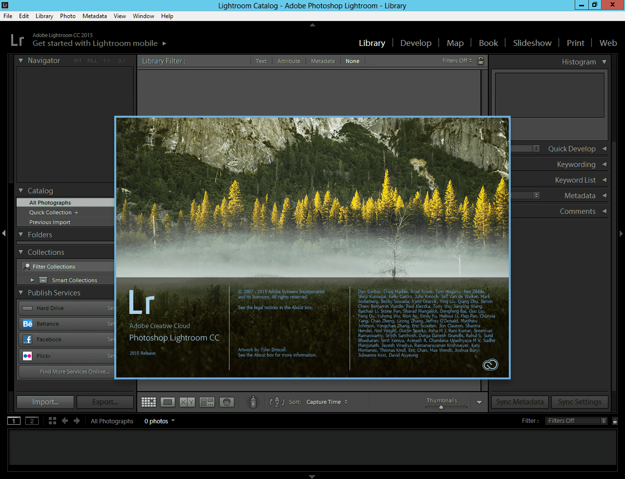 Adobe Lightroom заставка