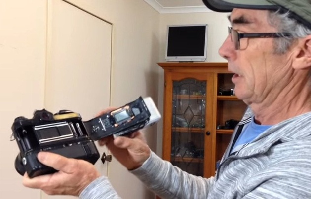 Фотограф превратил камеру Sony в цифровой задник для плёночной зеркалки Nikon FE