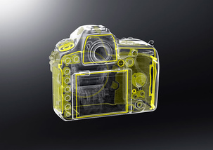Схема резиновых уплотнителей в конструкции Nikon D850.