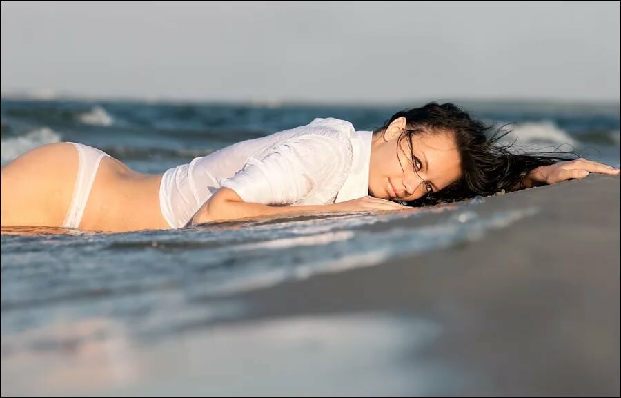 Как фотографироваться полным на море