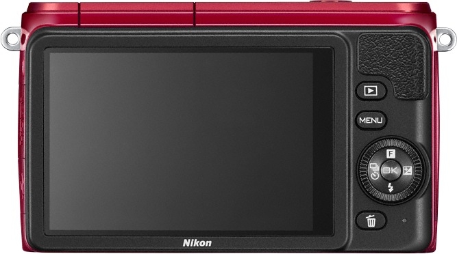 Nikon 1 S1 вид сзади красный цвет