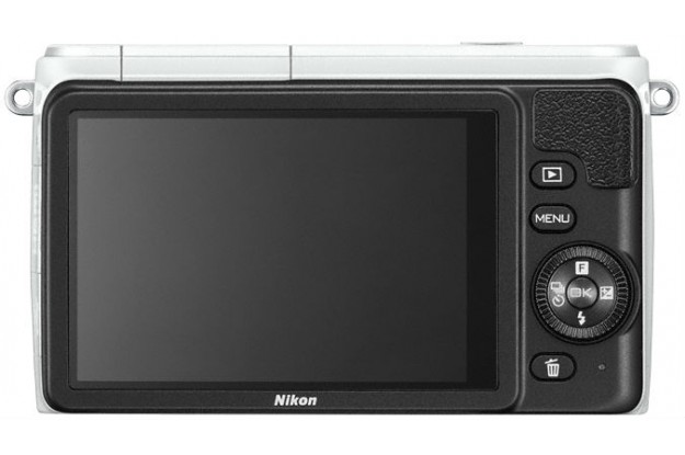Nikon 1 S1 вид сзади белый цвет