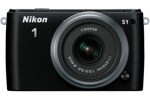 Nikon 1 S1 вид спереди черный цвет