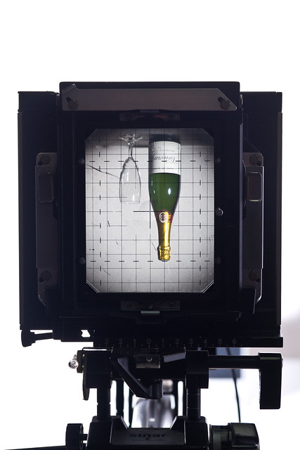 Viewing through a Sinar F large format camera