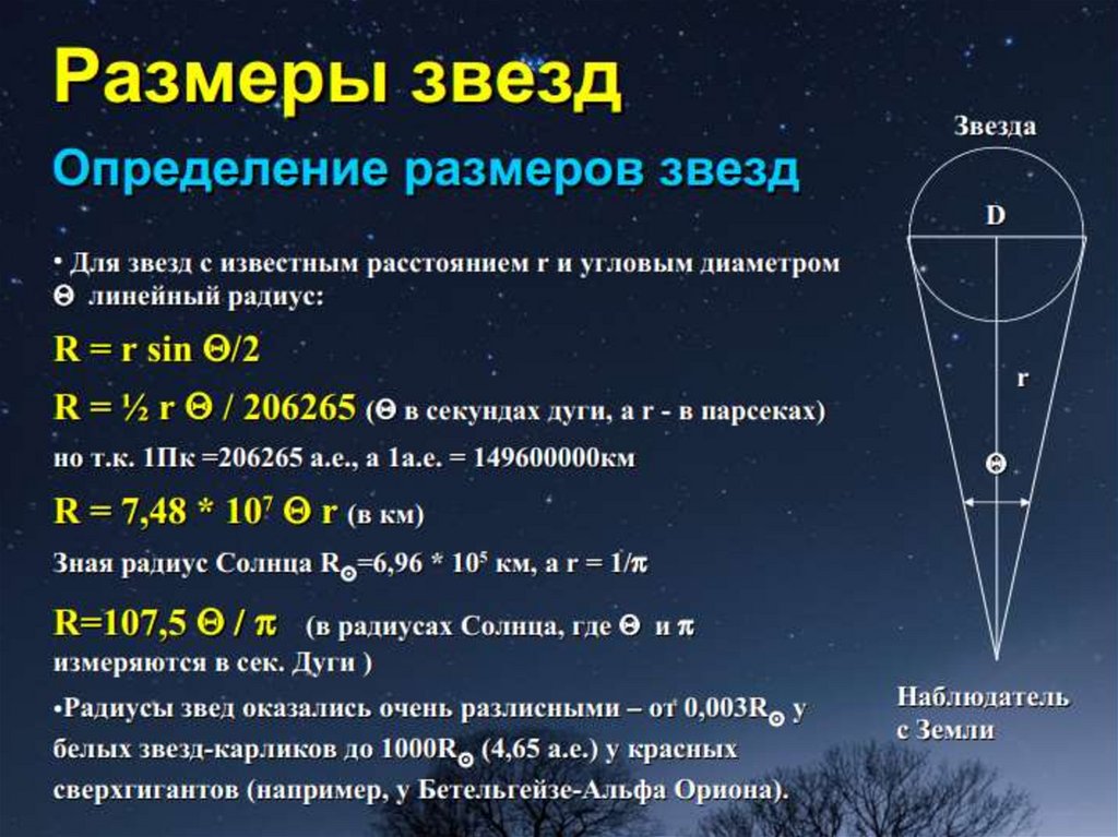 Методы определения расстояний до звезд презентация