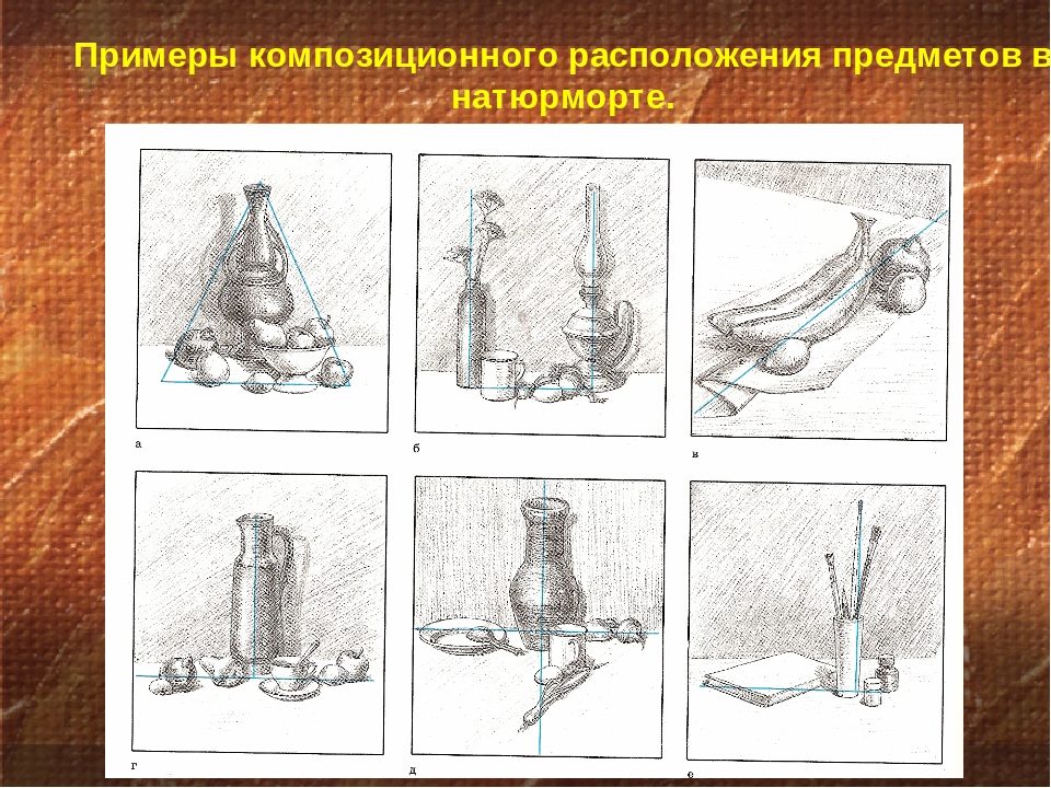 Предметный натюрморт 6 класс. Расположение предметов в натюрморте. Примеры композиционного расположения предметов в натюрморте. Композиция в натюрморте расположение предметов. Правила композиции в натюрморте.