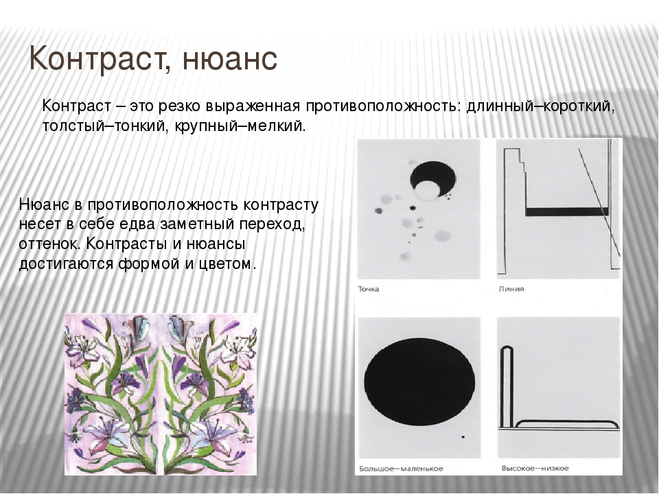 Рисунок нюанс и контраст