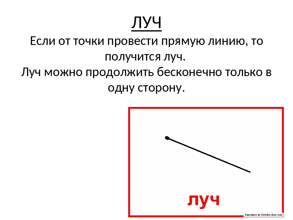 Два луча из одной точки. Линия Луч отрезок для дошкольников. Луч задания для дошкольников. Задание для детей Луч отрезок. Луч отрезок прямая для дошкольников.